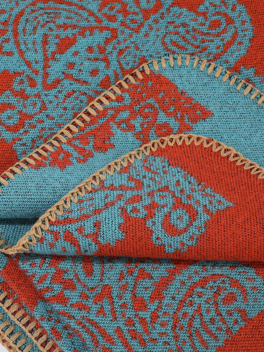 Vintage Ethnic Flower Travel Warm Shawl