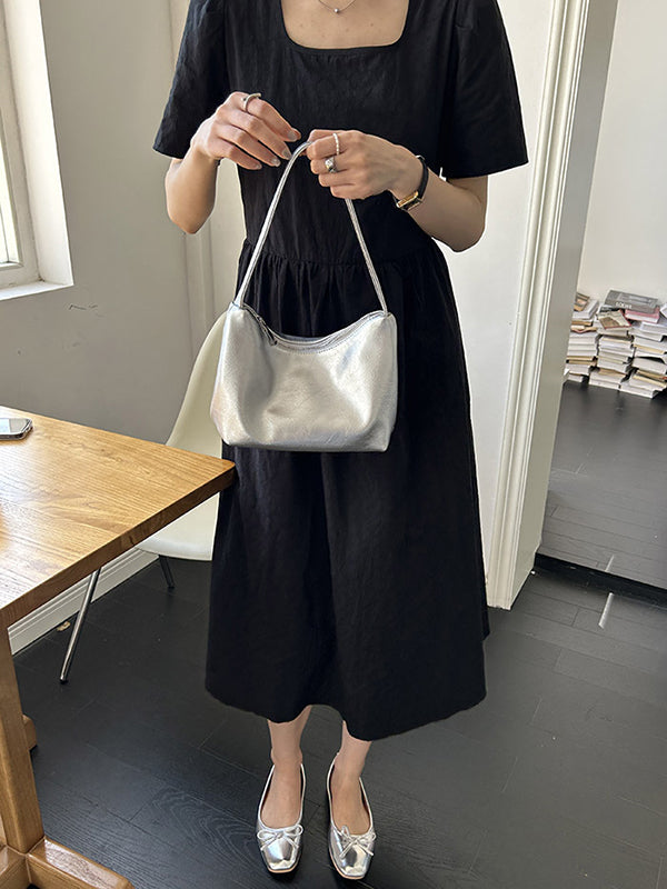 Shiny Split-Joint Zipper Bags Bags Accessories Handbags Shoulder Bags