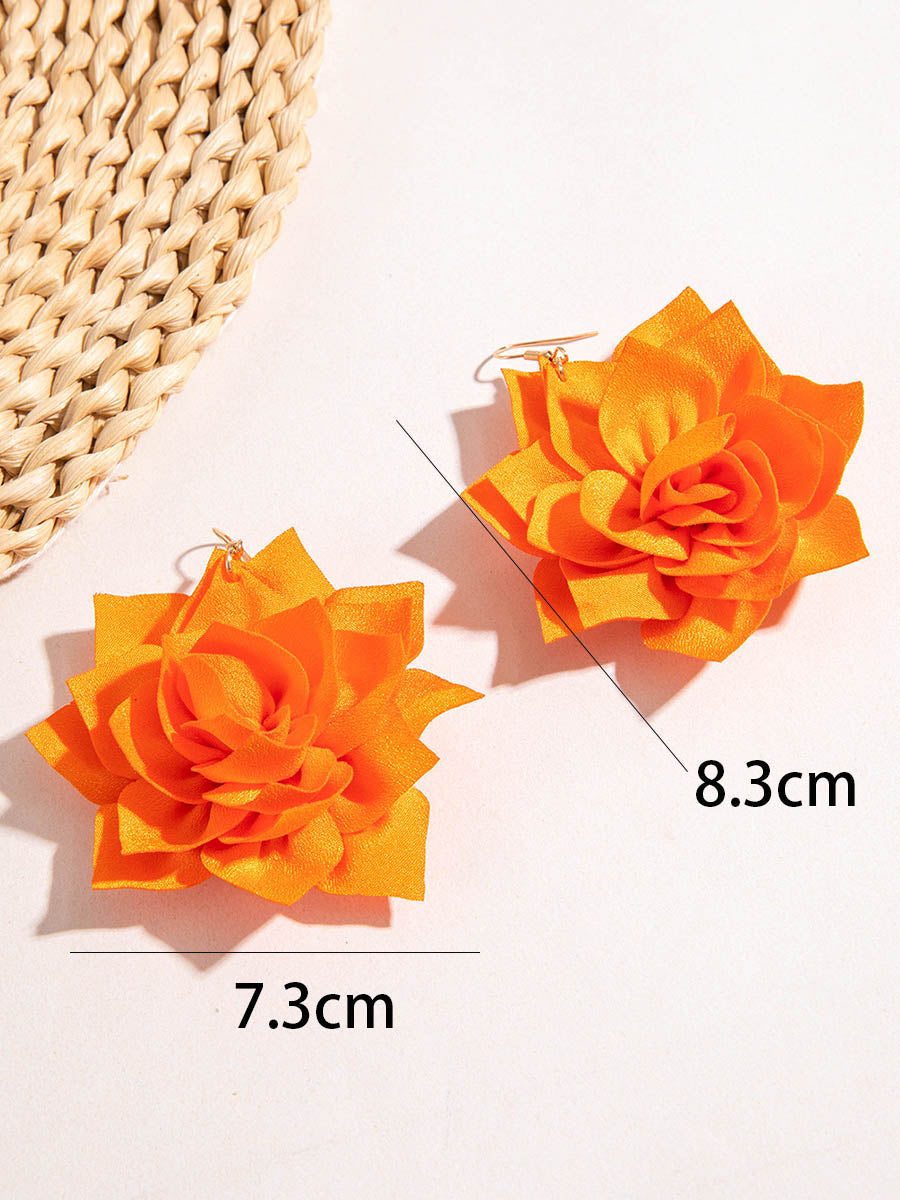 Flower Shape Drop Earrings