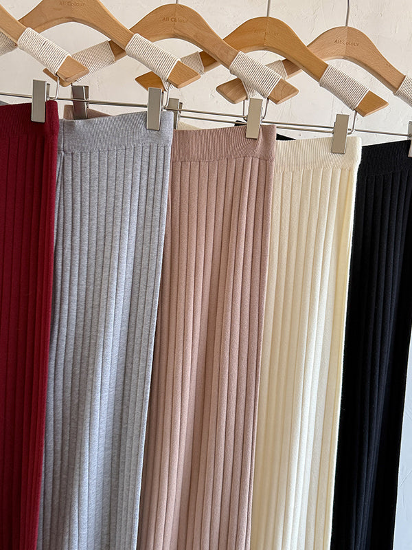 Knitting Sleeveless V-Neck Vest Top + Long Sleeves Cardigan + High Waisted Pants Three Pieces Set