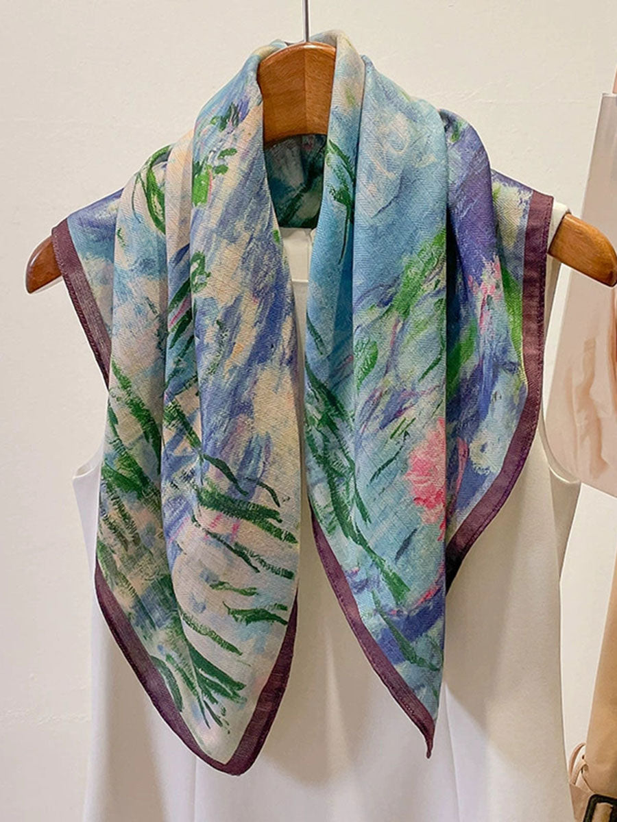 Flower Print Shawl&Scarf