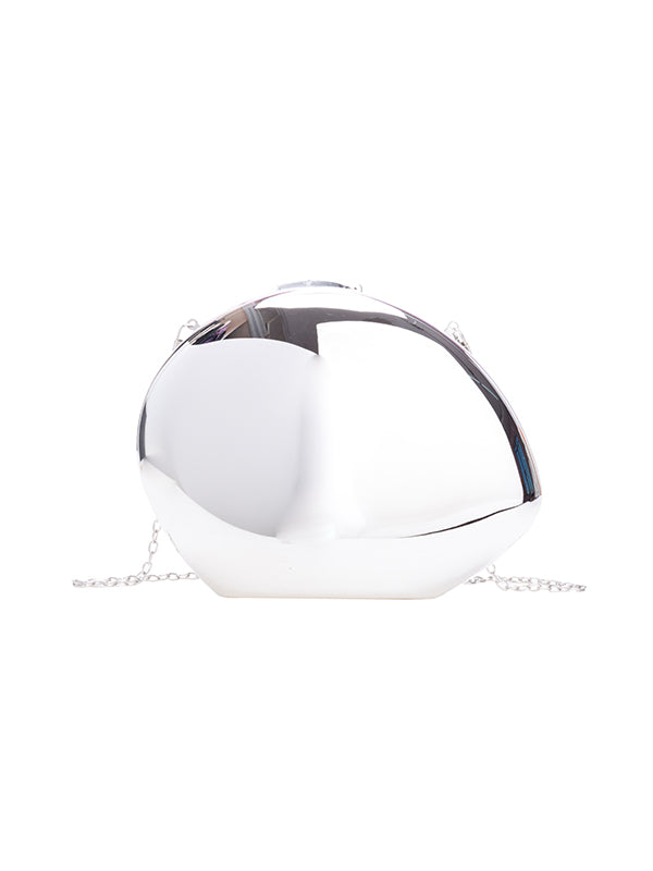 Chains Geometric Solid Color Crossbody Bags Satchels