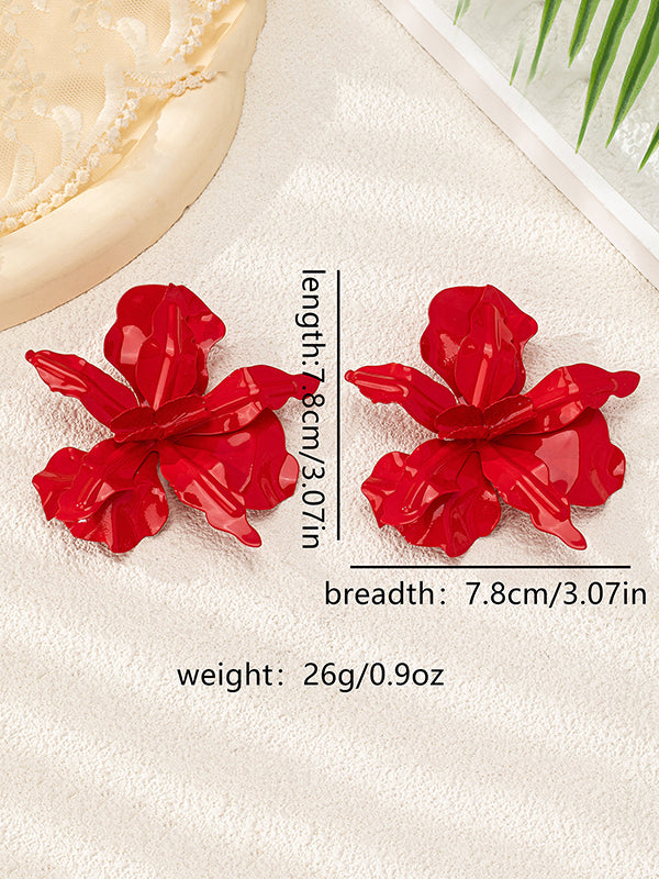 Flower Shape Drop Earrings