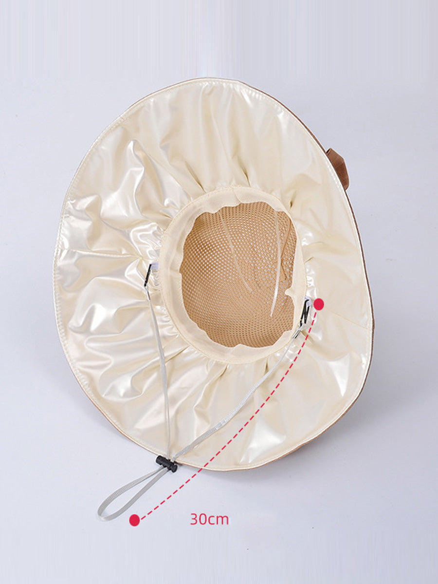 Women Summer Artsy Spliced Bowknot Sunproof Hat