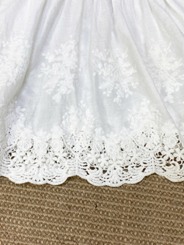 Vintage Loose Embroidered High Waisted Wide Leg Flared Pants