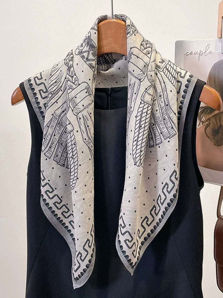 Flower Print Shawl&Scarf