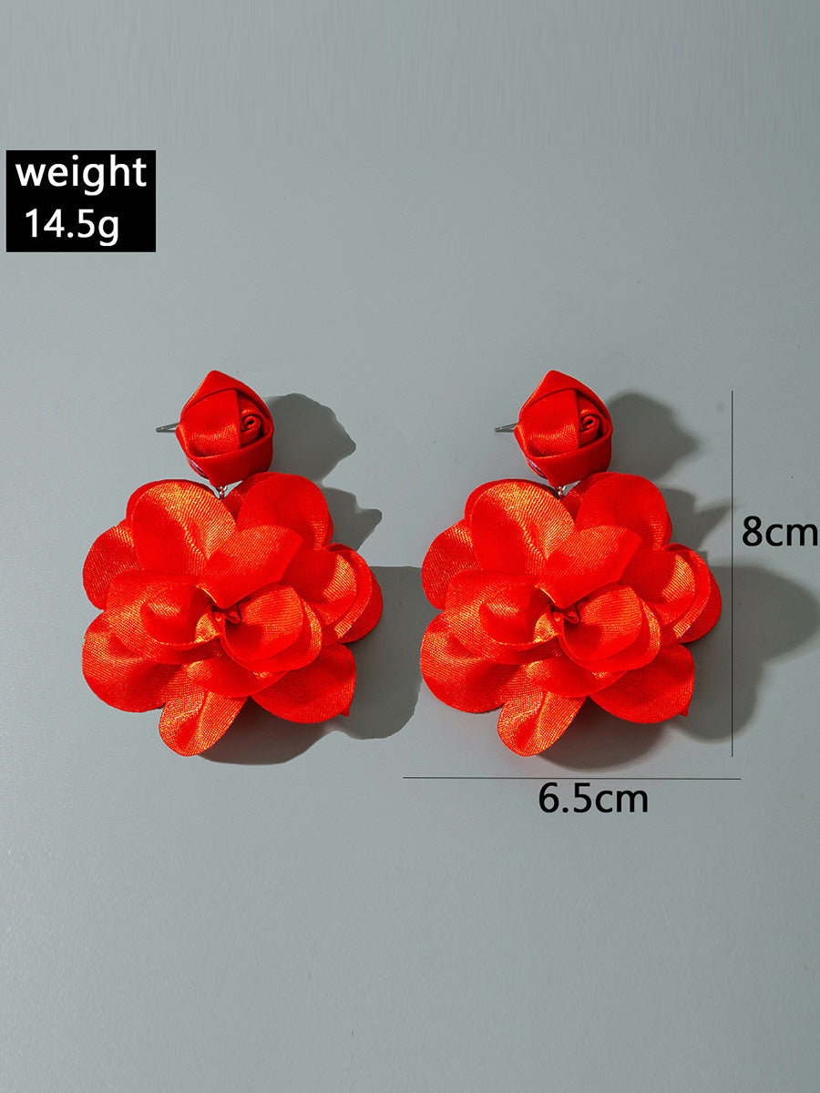 Flower Shape Drop Earrings