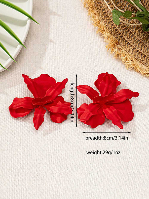 Flower Shape Drop Earrings