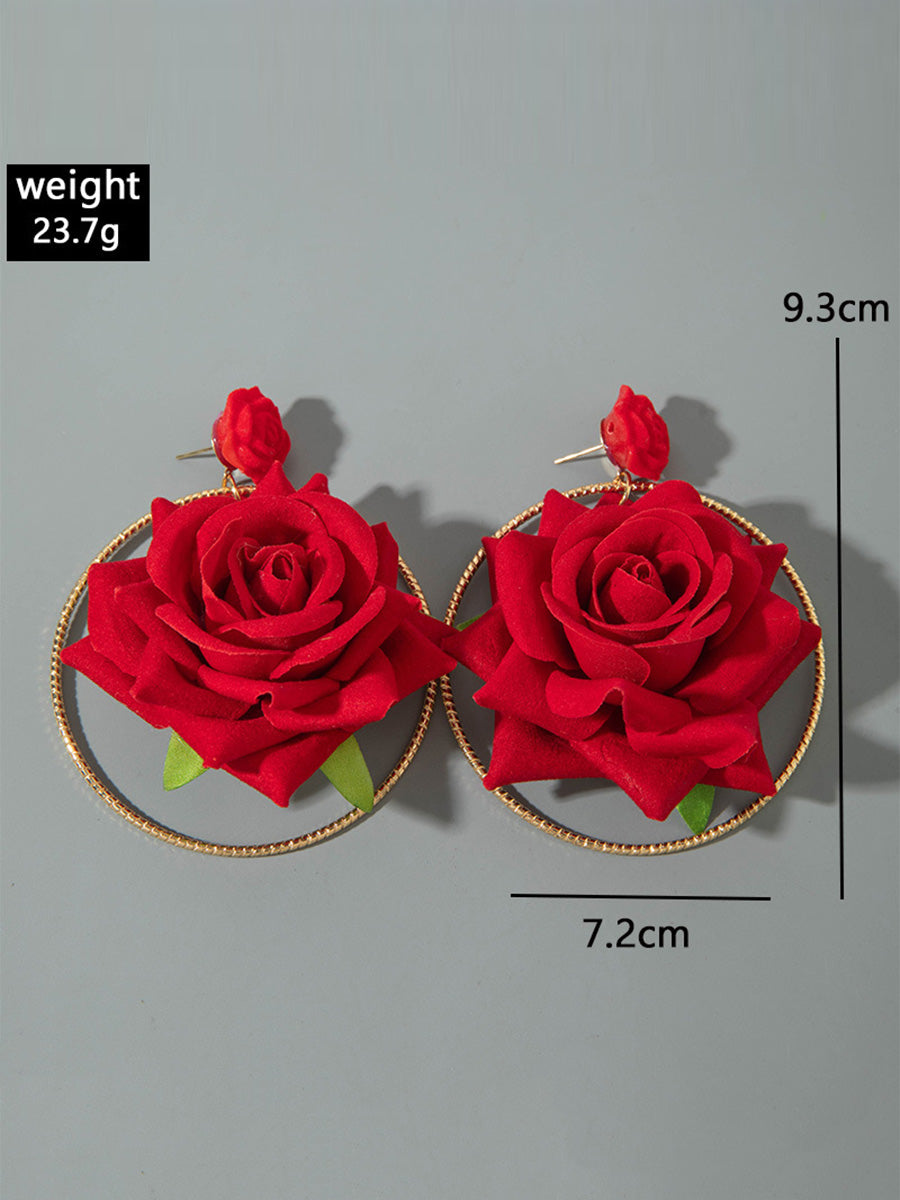 Flower Shape Drop Earrings