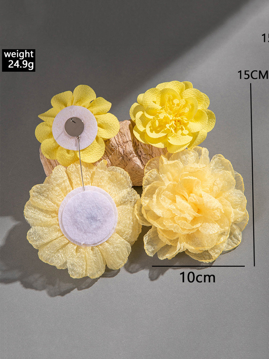 Flower Shape Drop Earrings