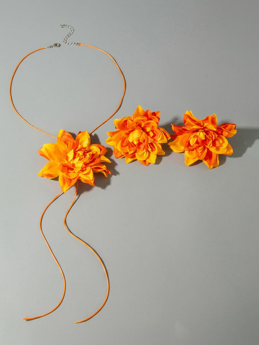 Solid Color Flower Shape Necklaces Accessories