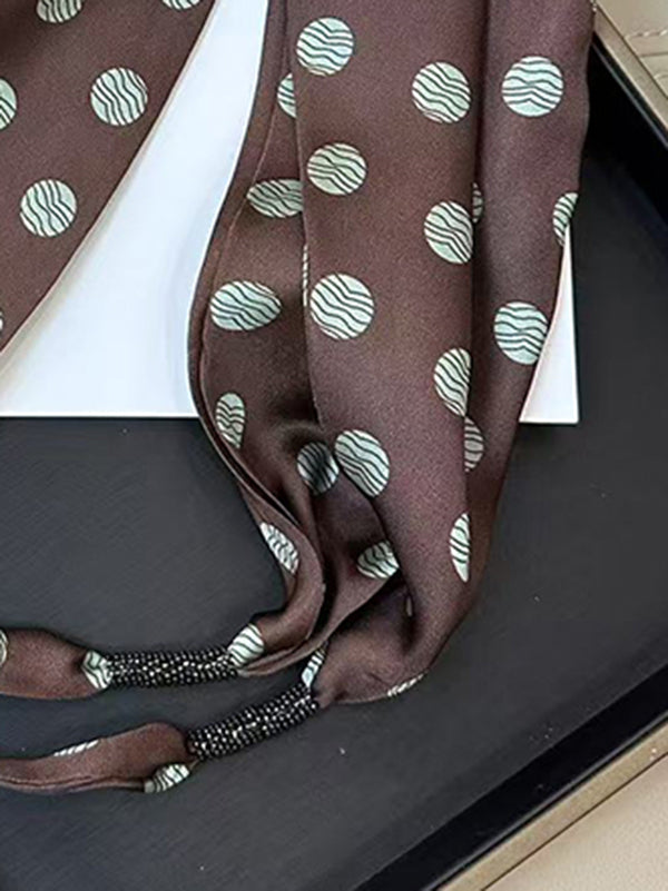 Polka-Dot Printed Scarf