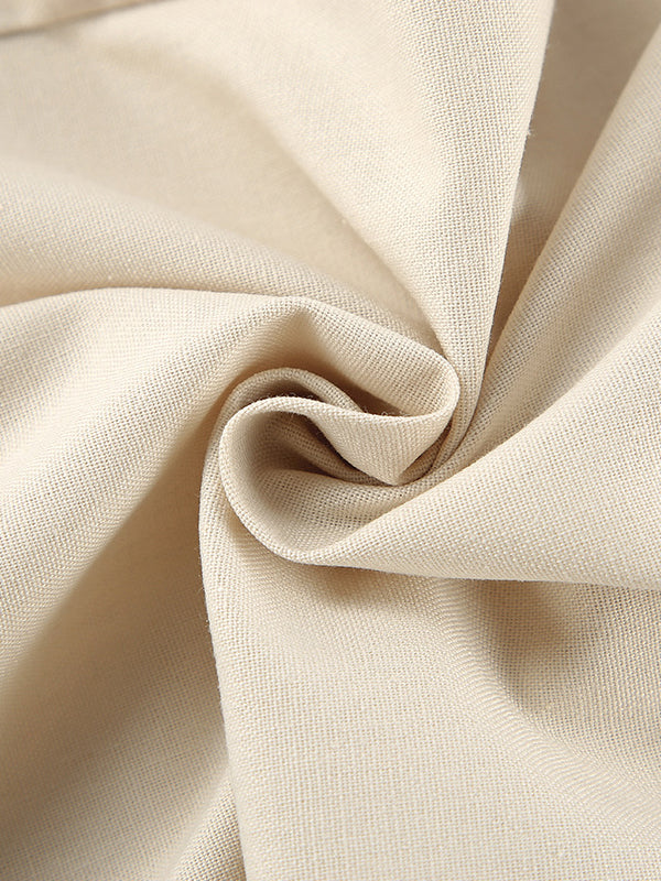 Solid Color Sleeveless Asymmetric Split-Joint V-Neck Vest Tops + Straight Leg Pants Suits Two Pieces Set