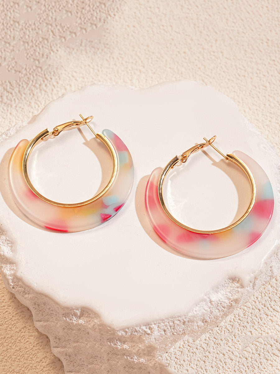 Hoop Tie Dye Earrings Accessories