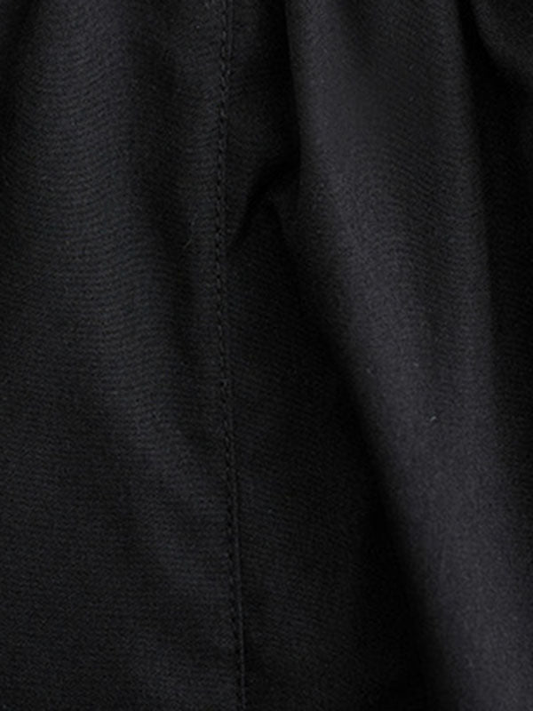 Loose Flower-Embellished Elastics Solid Color Skirts Bottoms