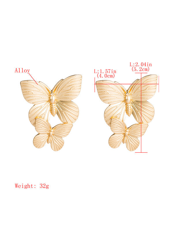 Normcore Butterfly Shape Drop Earrings