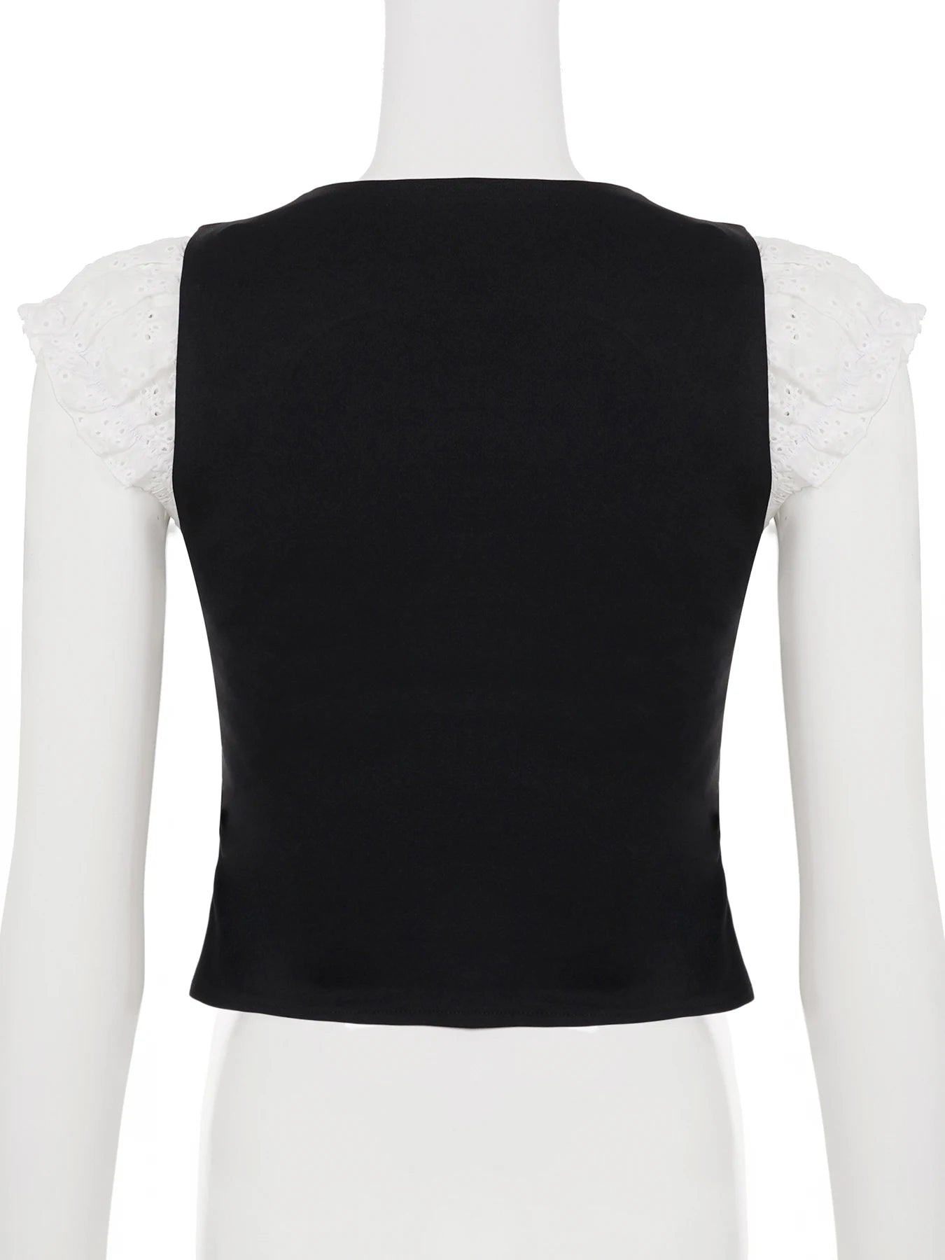 fashionFake Two Pieces Color Contrast T-shirt Button Slim Sexy Casual Crop Top Streetwear Basic Sweet Bodycon Clothings