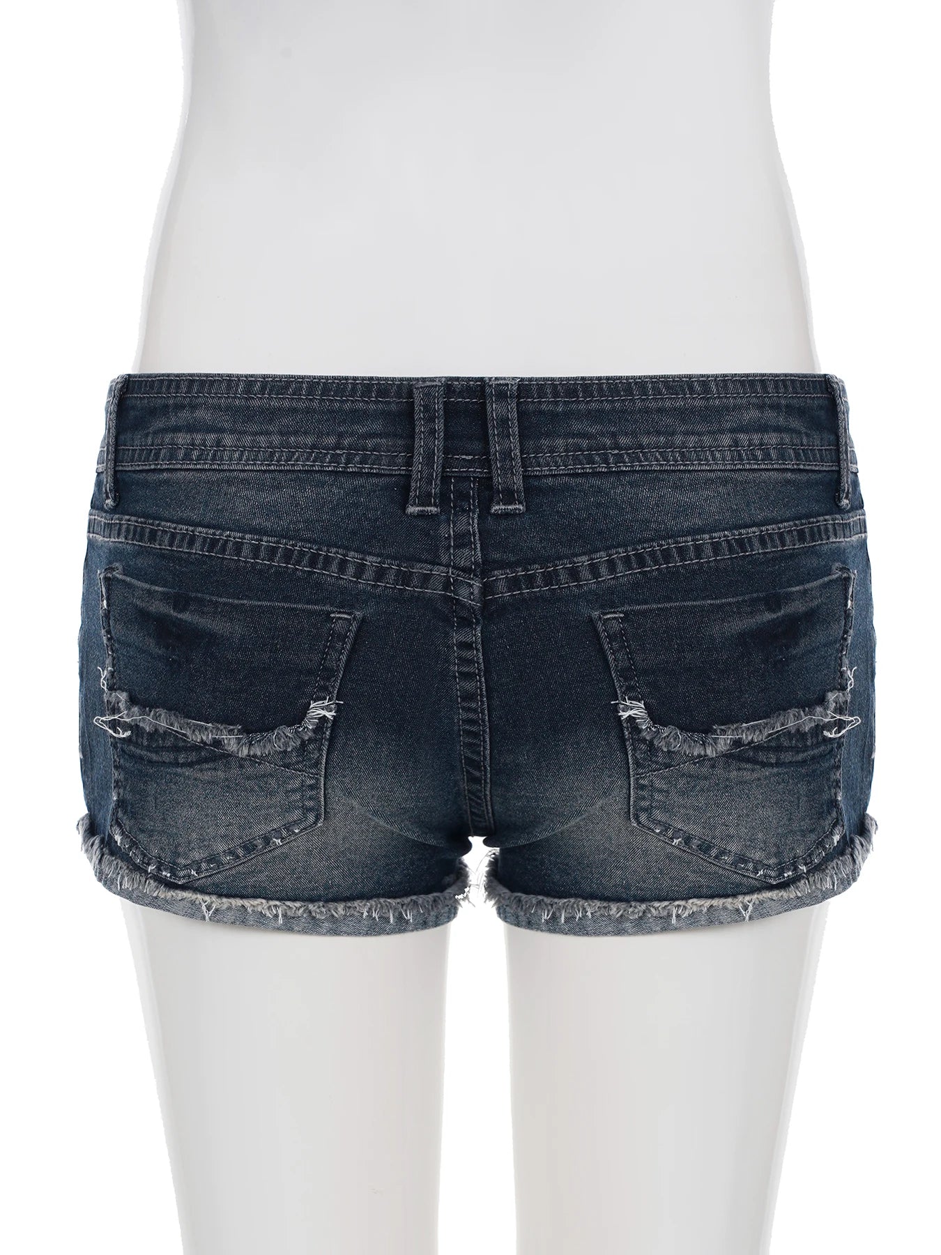 fashion Low Waisted Denim Hottie Shorts Blue Sexy Slim Chic Vintage Streetwear Clothes Retro Summer All-match Bottoms