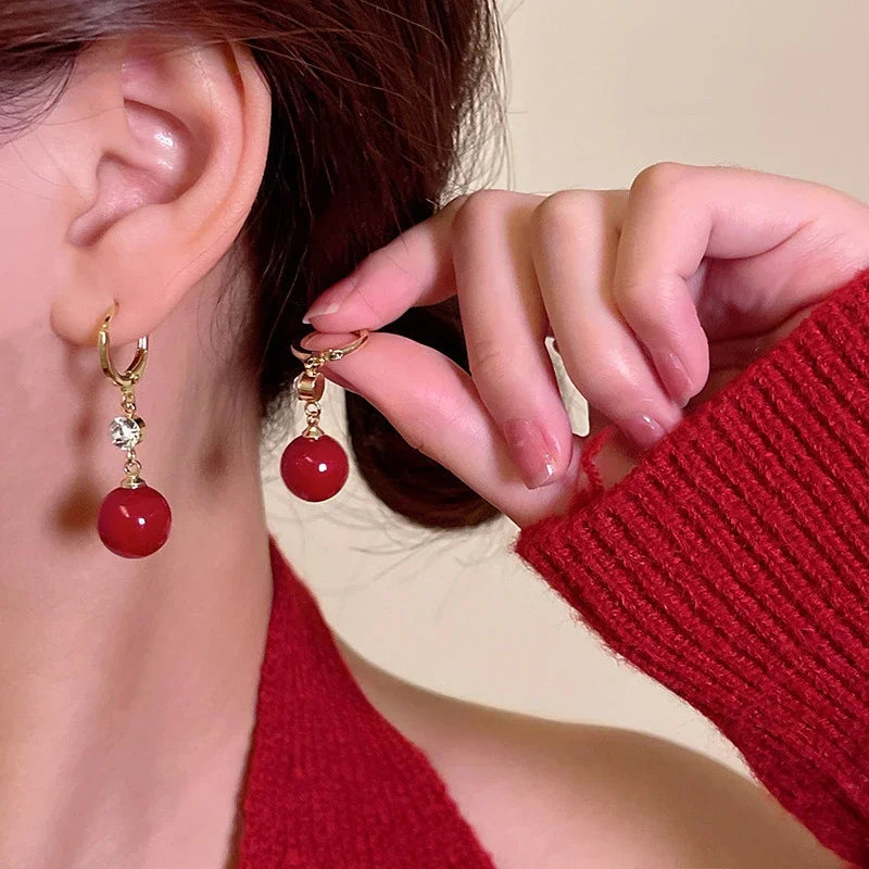 New Chinese Style Versatile Retro Earrings Long Tassel Horse Face Skirt Cheongsam Fashionable Temperament Accessories for Women