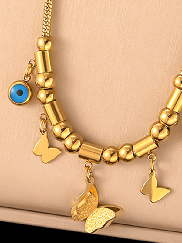 Adjustable Butterfly Shape Geometric Snake Chain Necklaces Accessories