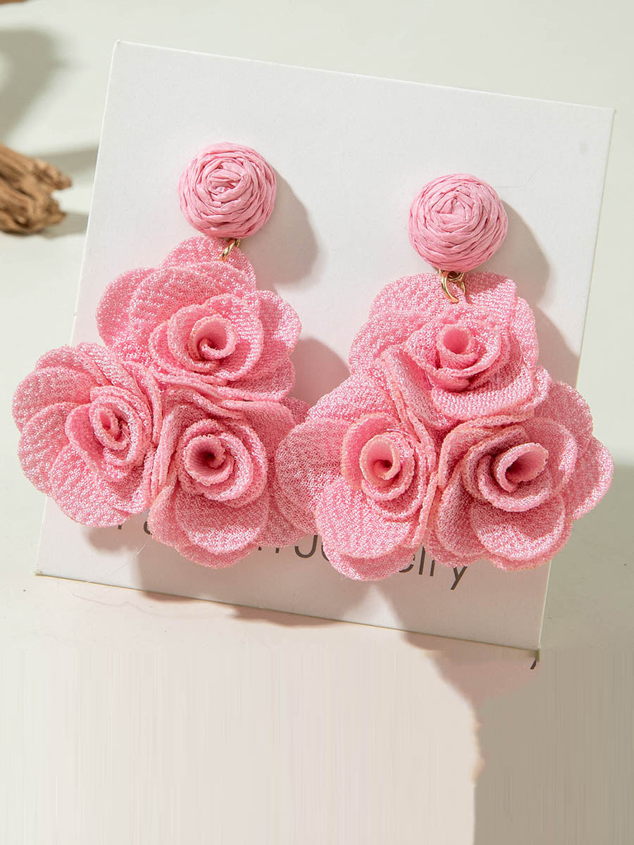 Flower Shape Drop Earrings