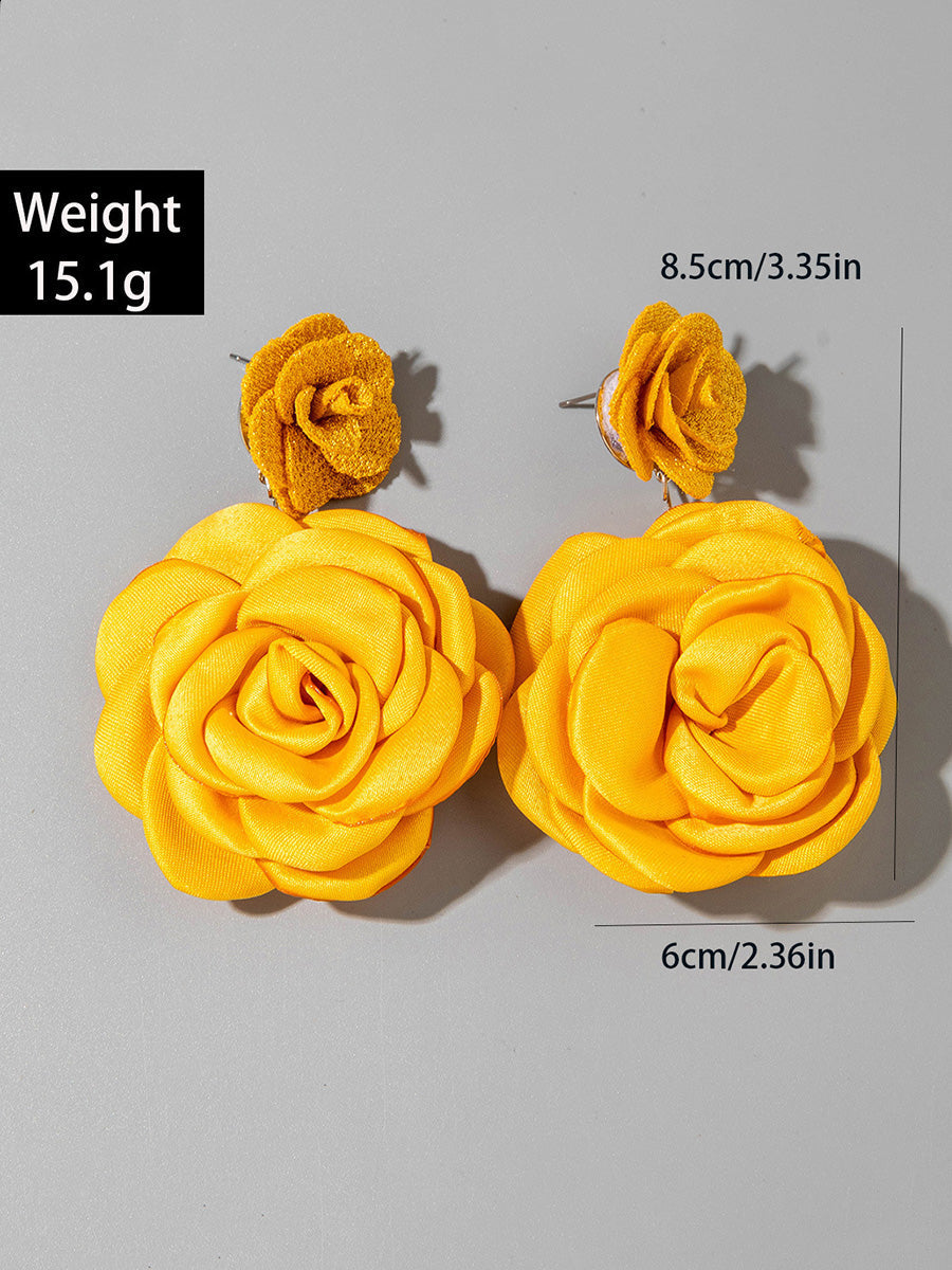 Flower Shape Drop Earrings