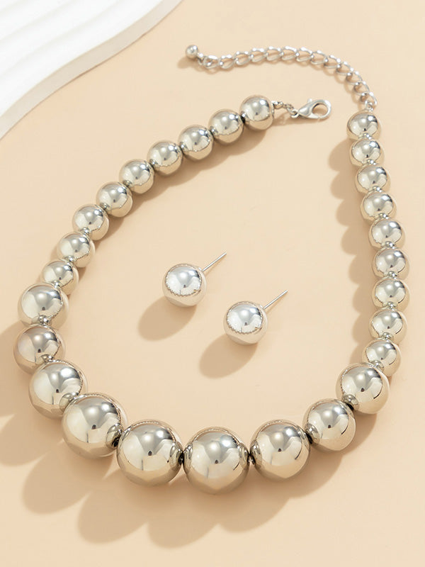 Beaded Solid Color Dainty Necklace Accessories + Earrings Accessories