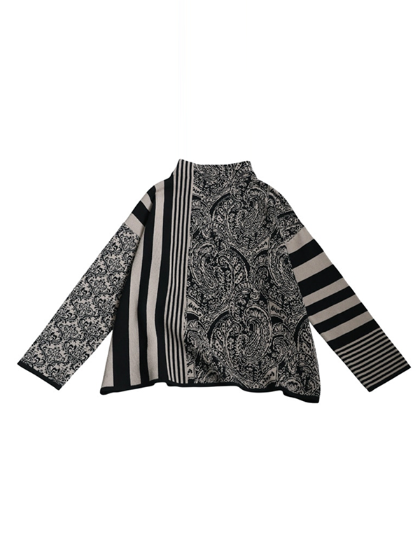 Long Sleeves Loose Striped Pullovers