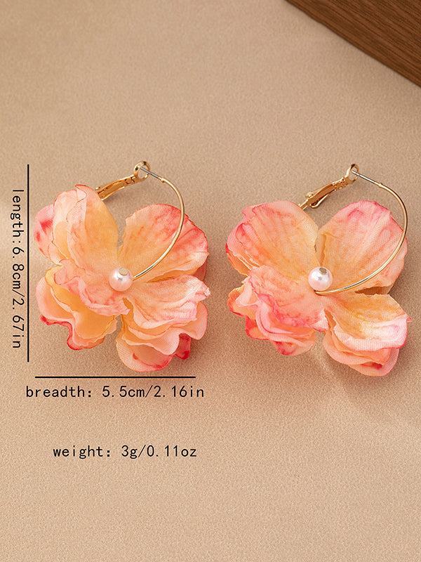 Flower Shape Drop Earrings
