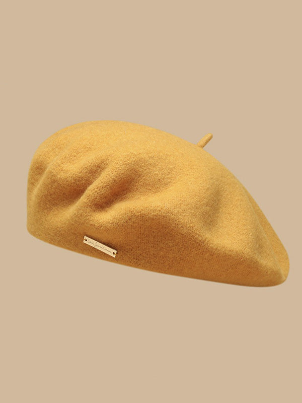 Artistic Retro Solid Color Beret Hats&Caps