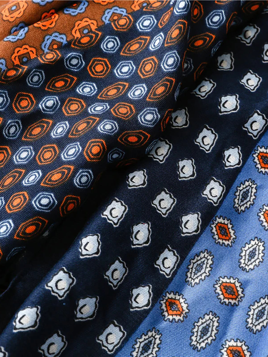 Vintage Geometric Spliced Tassel Sunproof Shawl Scarf