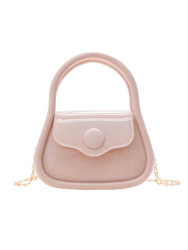 Chains Solid Color Crossbody Bags Satchels