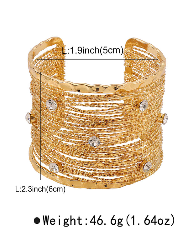 Geometric Rhine Stones Ringent Bracelet Accessories