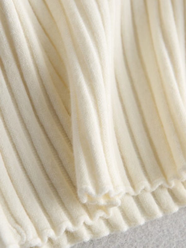 Short Sleeves Skinny Solid Color Boat Neck Knitwear Pullovers Sweater