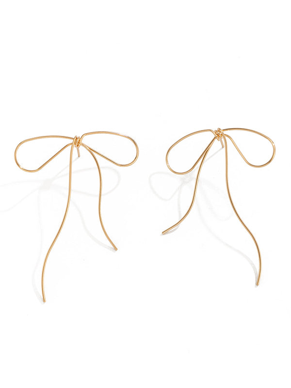 Bowknot Geometric Drop Earrings