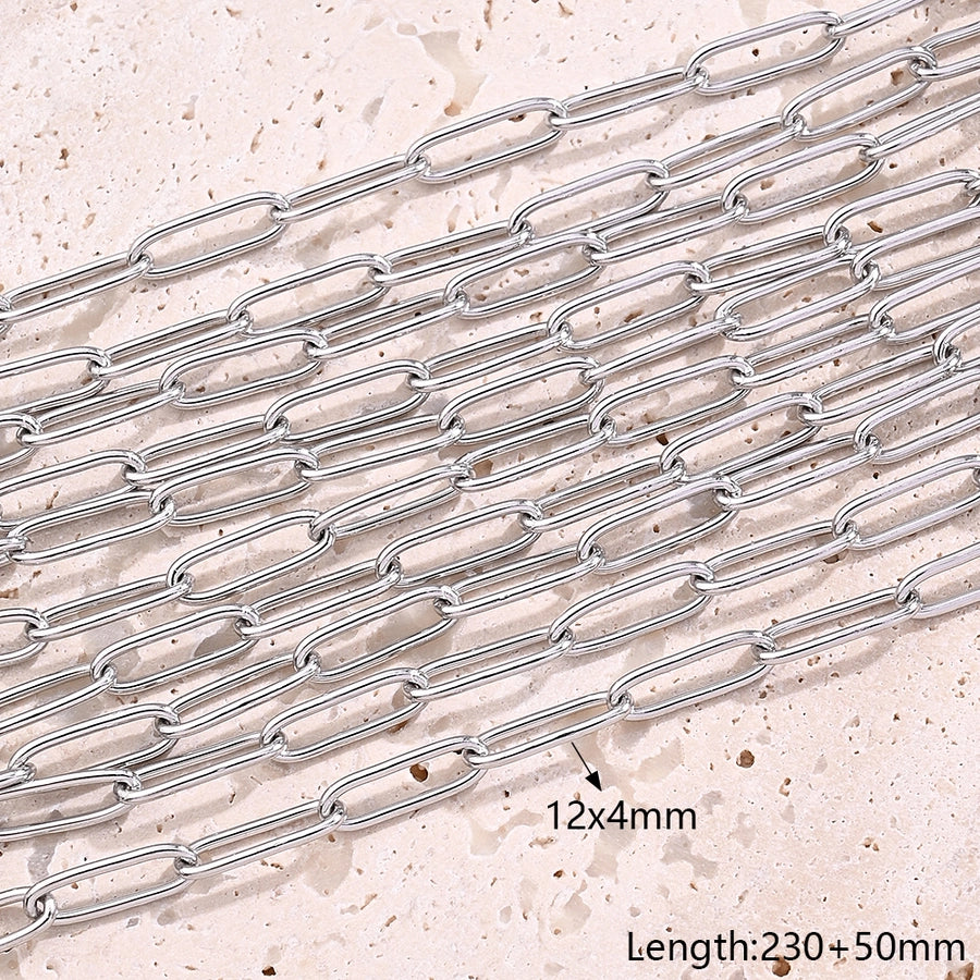 10 Strands/Package 304 Stainless Steel cable chain Polished Length: 170 50mm Length: 190 50mm Length:230+50mm Jewelry Accessories