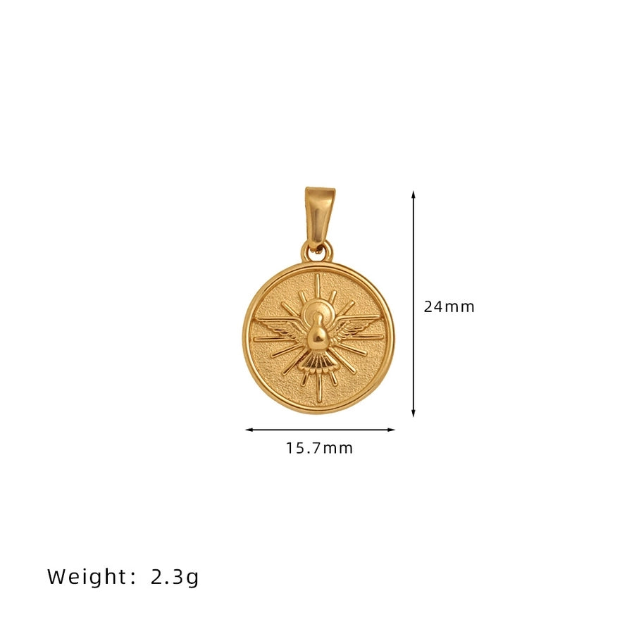 1 Piece Titanium Steel Sun Star Heart Shape Pendant