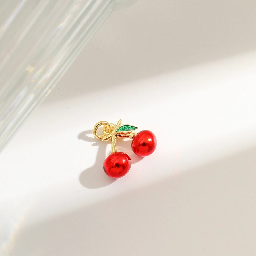 1 Piece 8.8*5MM Hole 3~3.9mm Copper 18K Gold Plated Strawberry Mushroom Pendant Jewelry Accessories