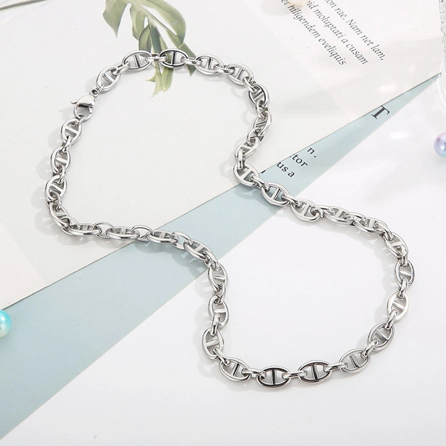 Jewelry Elegant Square Heart Shape 304 Stainless Steel 18K Gold Plated Enamel Necklace