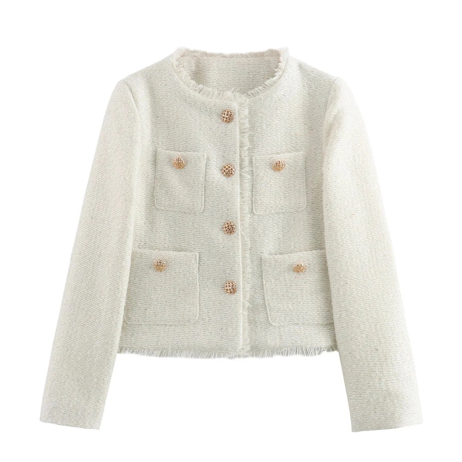Women's Preppy Style Solid Color Single Breasted Coat Woolen Coat