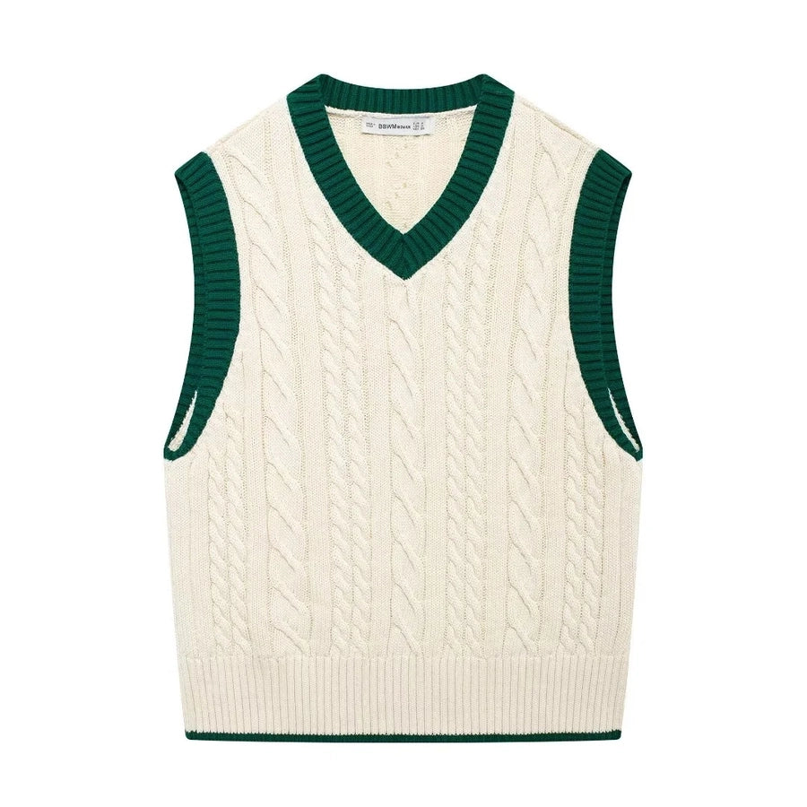 Women's Sweater Long Sleeve Sweaters & Cardigans Contrast Binding Vintage Style Contrast Collar