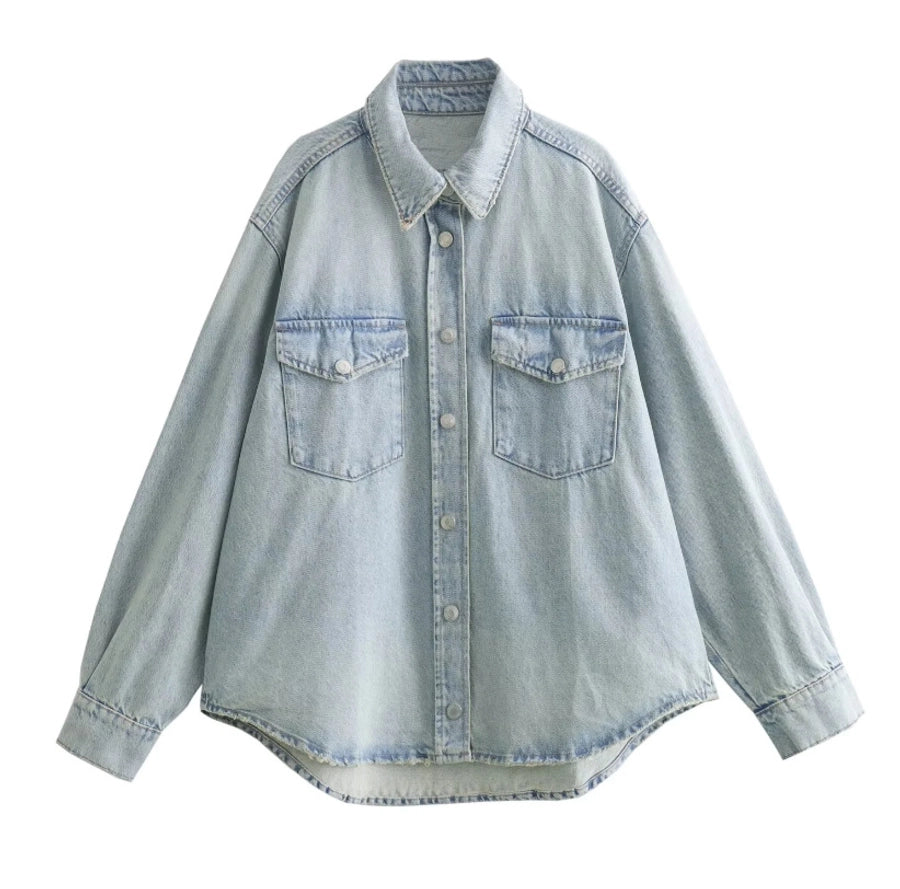 Women's Streetwear Solid Color Coat Denim Jacket