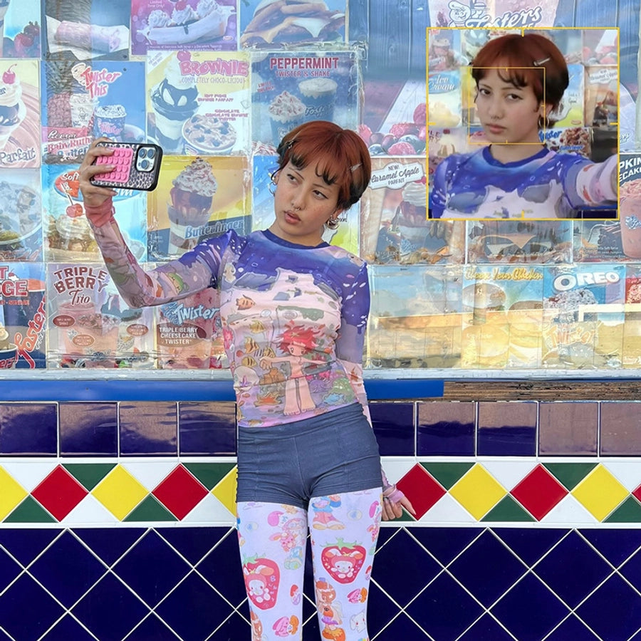 Women's T-shirt Long Sleeve T-Shirts Streetwear Cartoon