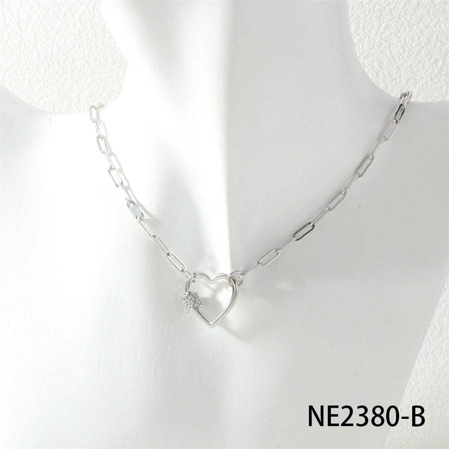 Jewelry Hip-Hop Punk Cool Style Heart Shape Copper Necklace