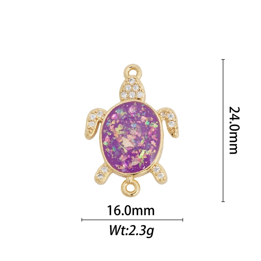 1 Piece Copper Tortoise Insect Pendant