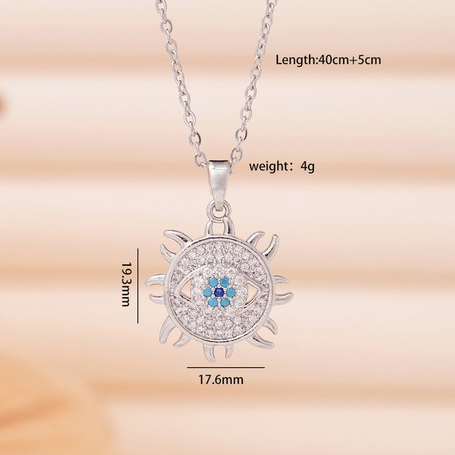 Jewelry Lady Sexy Shiny Eye 304 Stainless Steel Copper Necklace