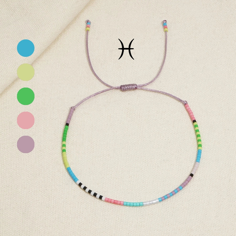 Casual Constellation Seed Bead rope Woven Chain Beaded Bracelets