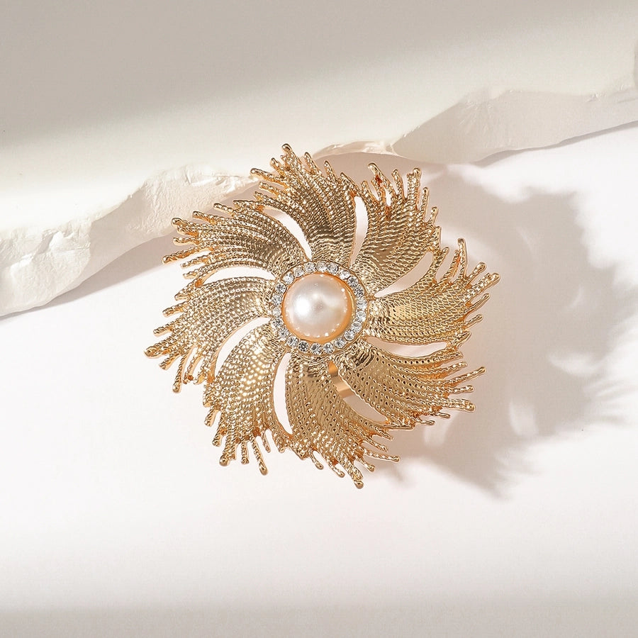 Elegant Classic Style Flower Alloy Women's Adjustable Ring Rings