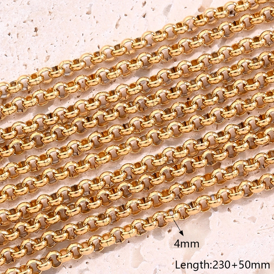 10 Strands/Package 5 Strands/Package 304 Stainless Steel 18K Gold Plated cable chain Belcher Chain Polished Length: 200mm Length: 220+50mm Length:230+50mm Jewelry Accessories