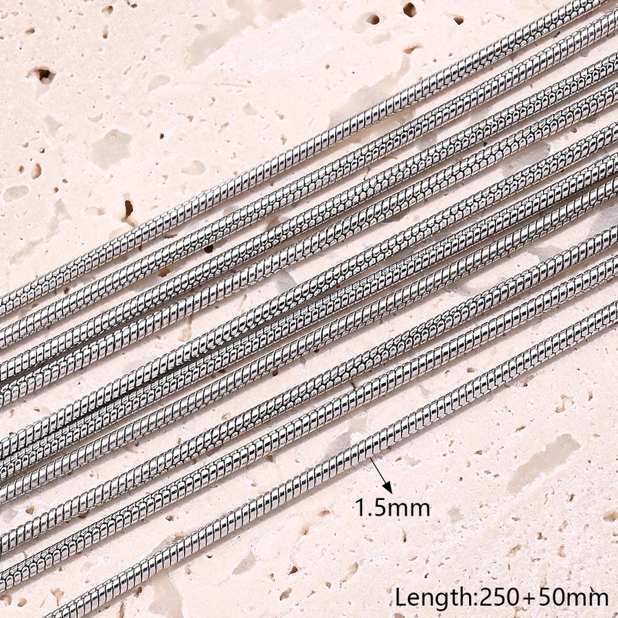 10 Strands/Package 304 Stainless Steel box chain snake chain Polished Length: 170 50mm Length: 190 50mm Length: 250 50mm Jewelry Accessories